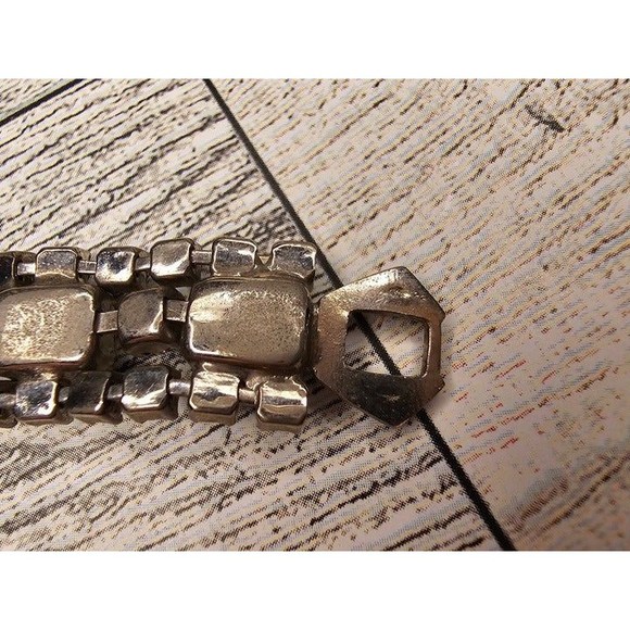 1950's-1960's Vintage Rhinestone Statement Bracelet 7"L - Picture 3 of 8